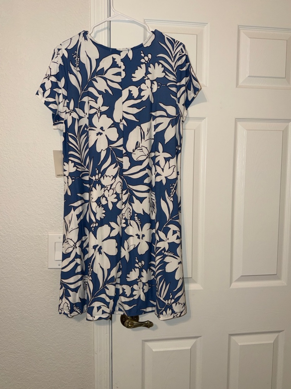 Harlow & Rose Blue & White Floral A-Line Mini Dress - Picture 5 of 6